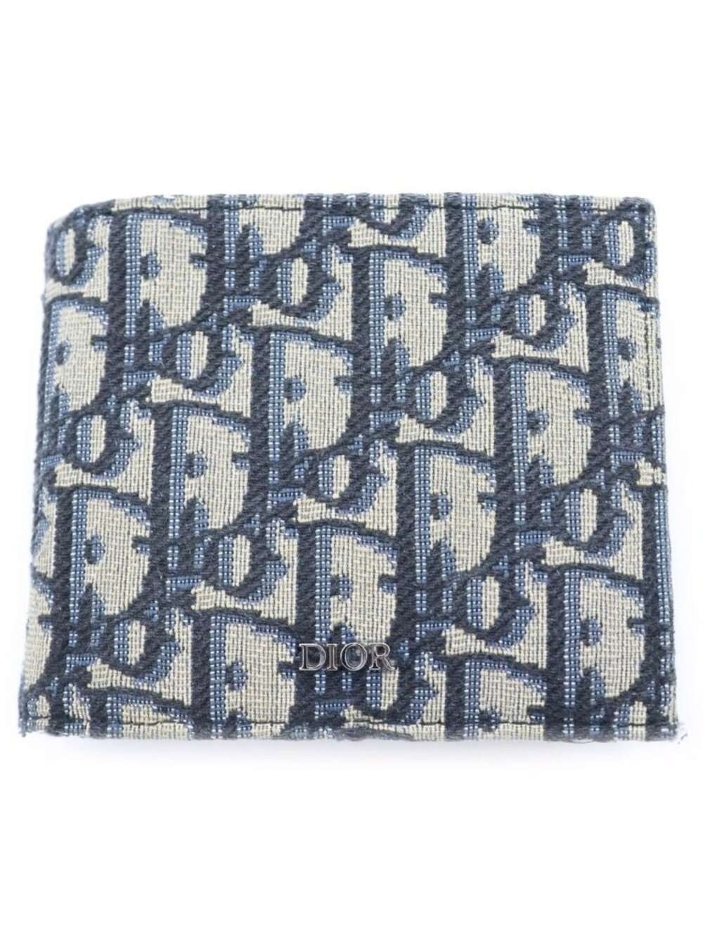 Dior Monsieur Vertical Wallet Oblique Jacquard Beige